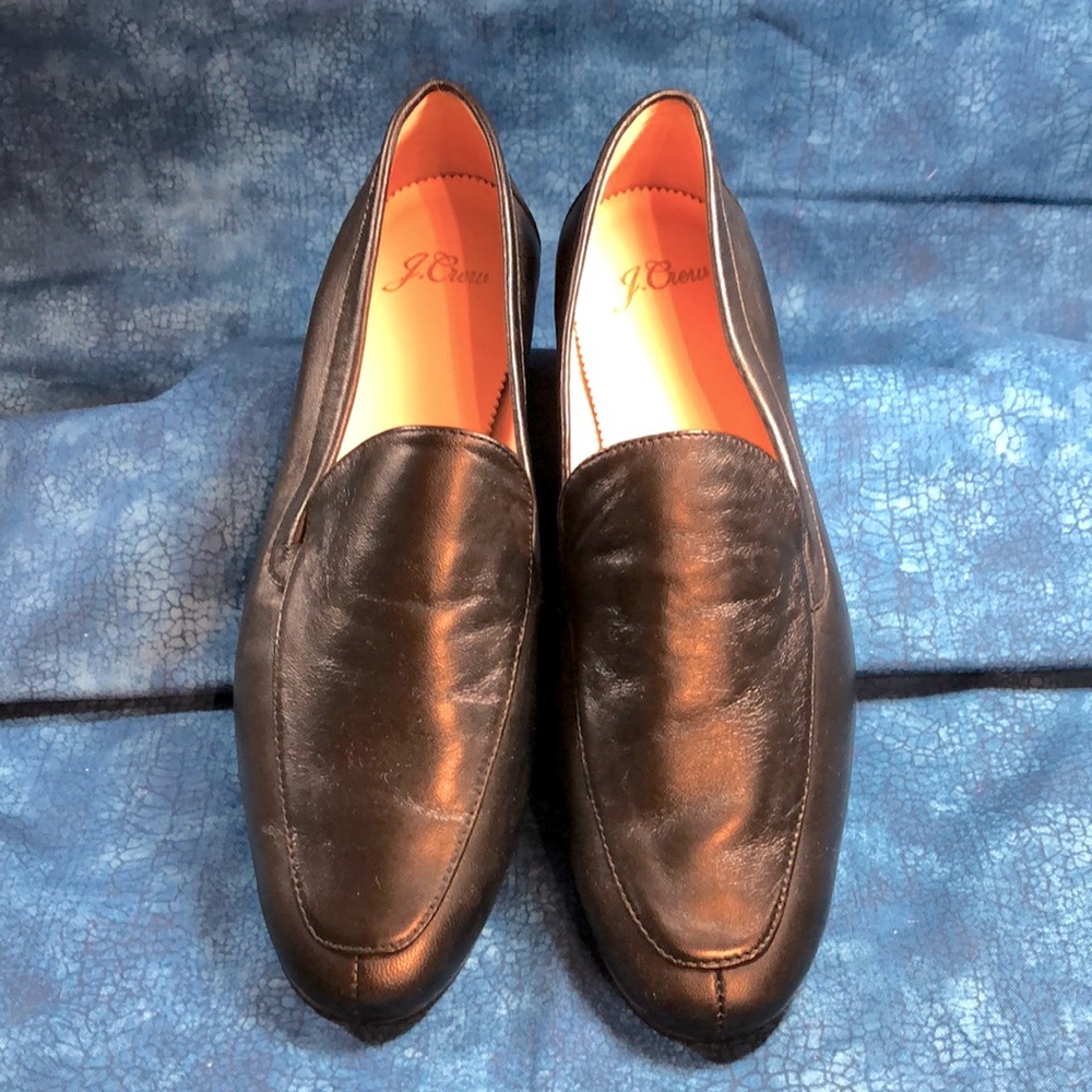 J Crew leather loafer, black size 9